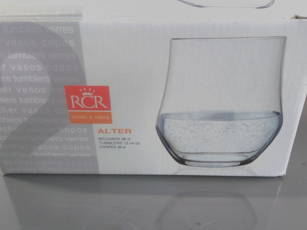 4 verres à eau 38cl RCR