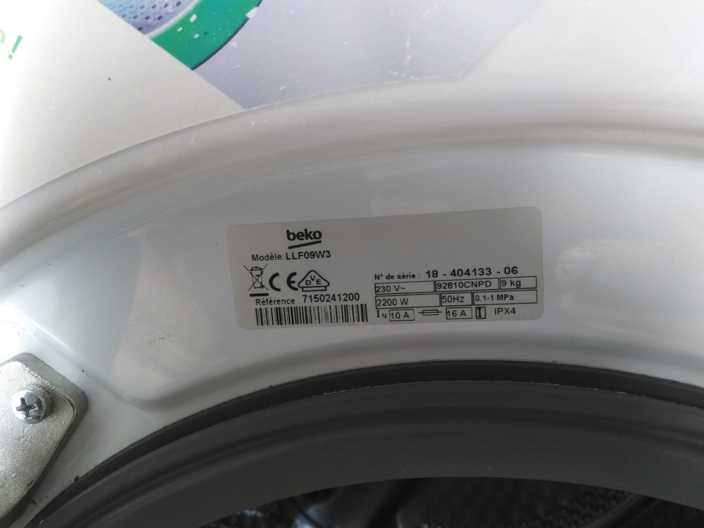 Lave linge Beko hublot 9kg
