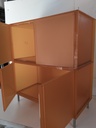 Double meuble design orange