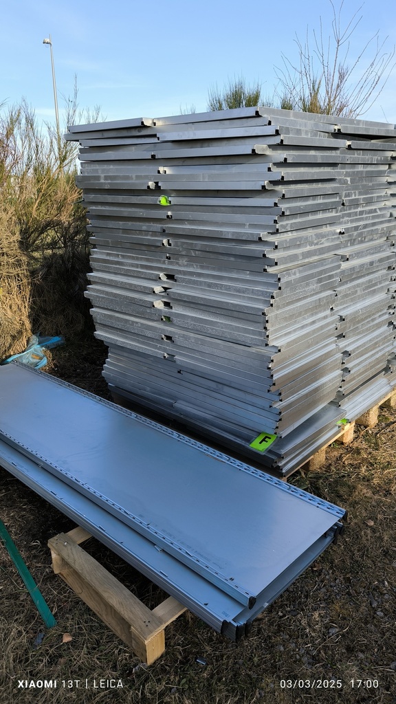 Racks/étagères 375x60x250cm (lxpxh)