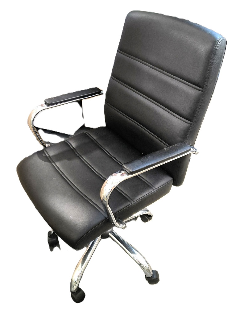 Fauteuil direction en skaï noir