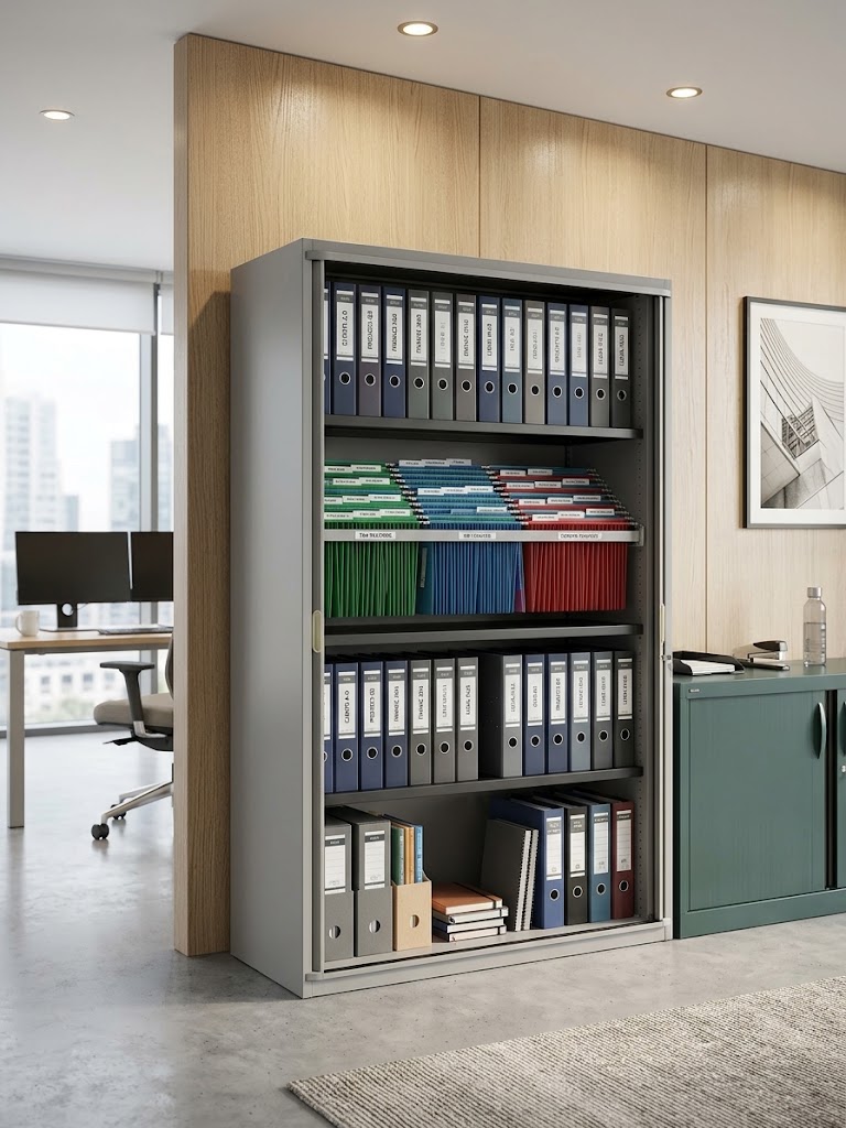 Armoire métallique 462 à rideaux