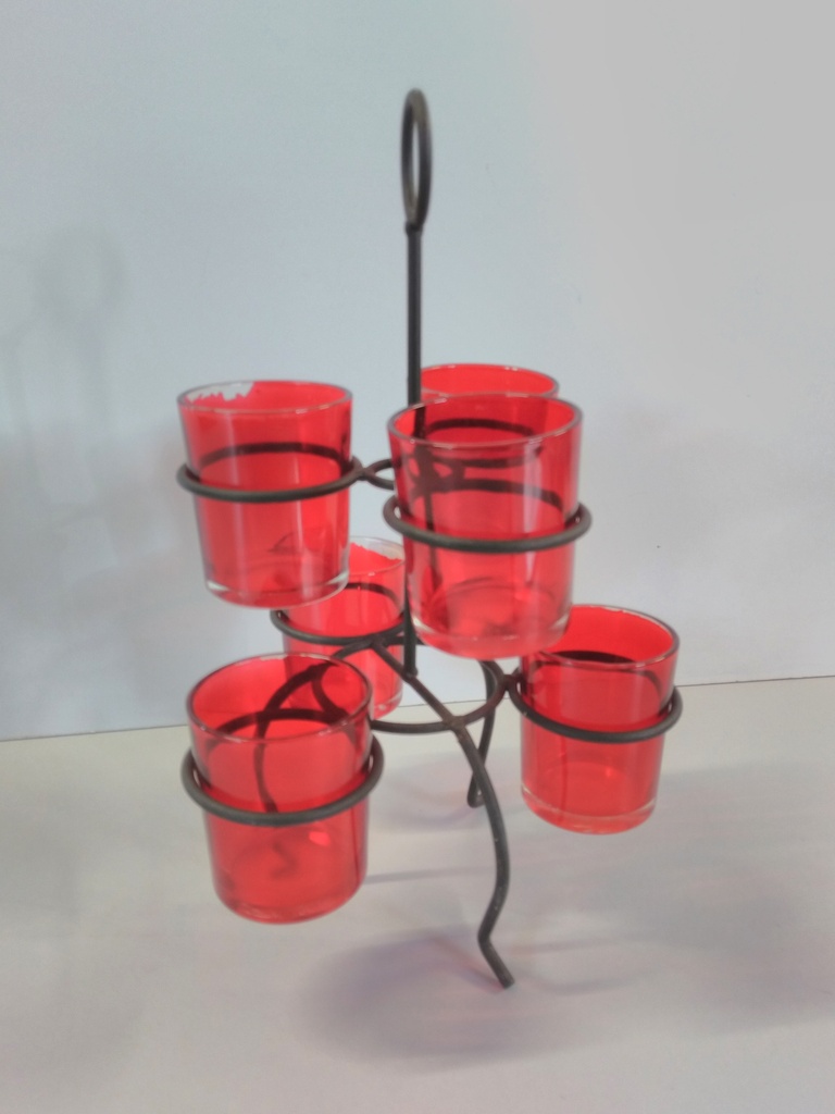 Porte 6 bougies 30cm