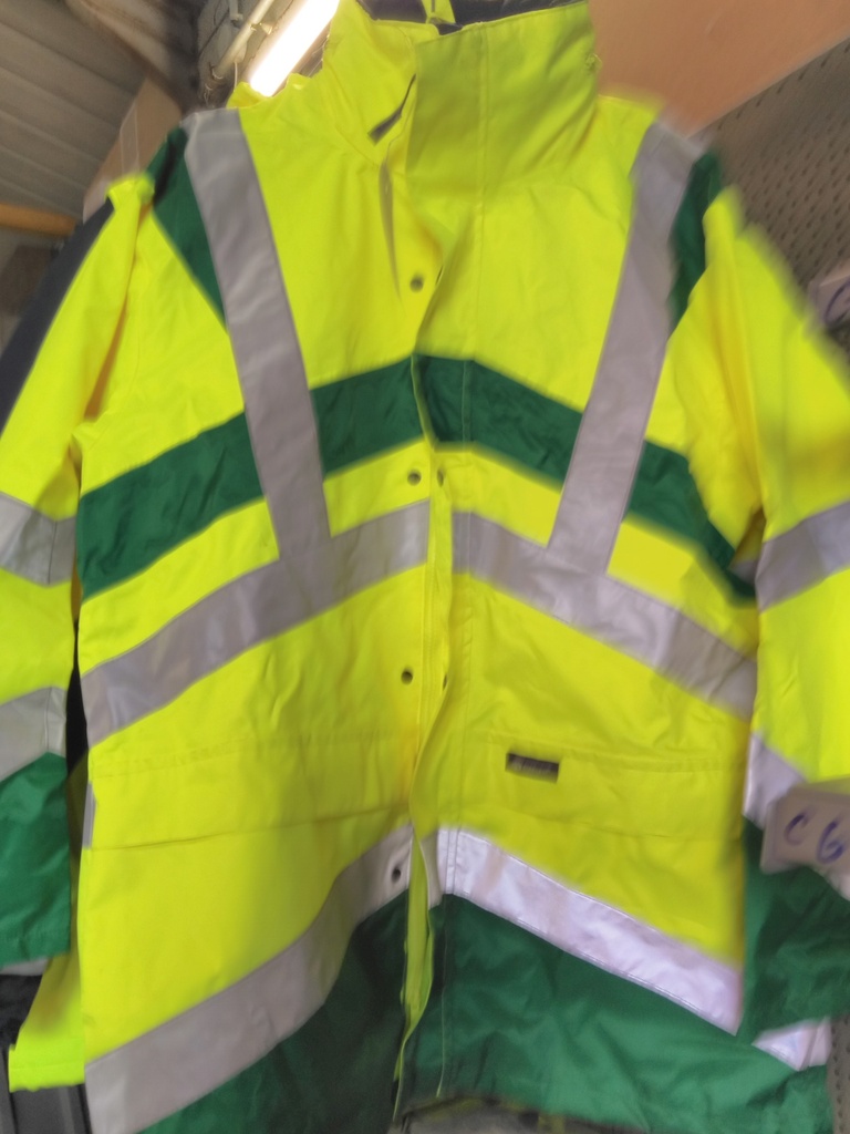 Veste fluo jaune Chatard taille XXL (manches bleues)