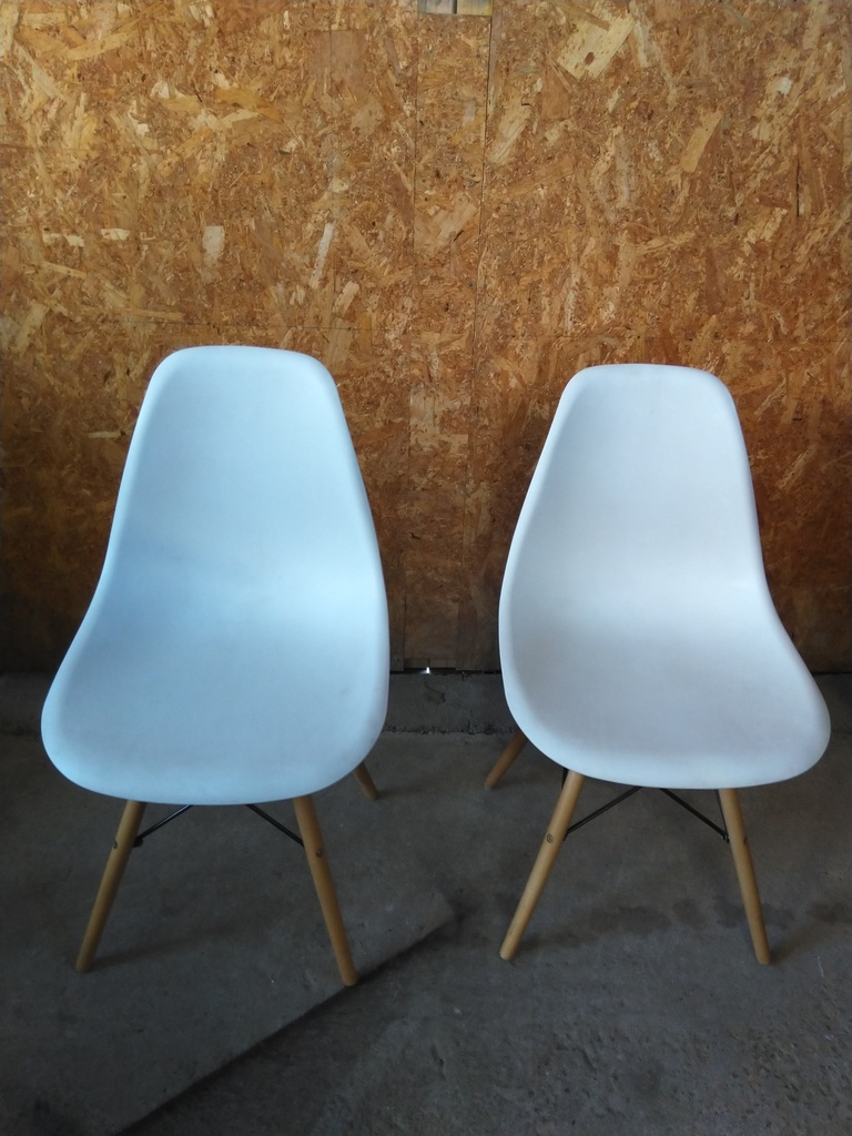 Paire de chaise design blanche