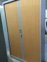 [Z3] Armoire métallique 129 à rideaux marron/grise
