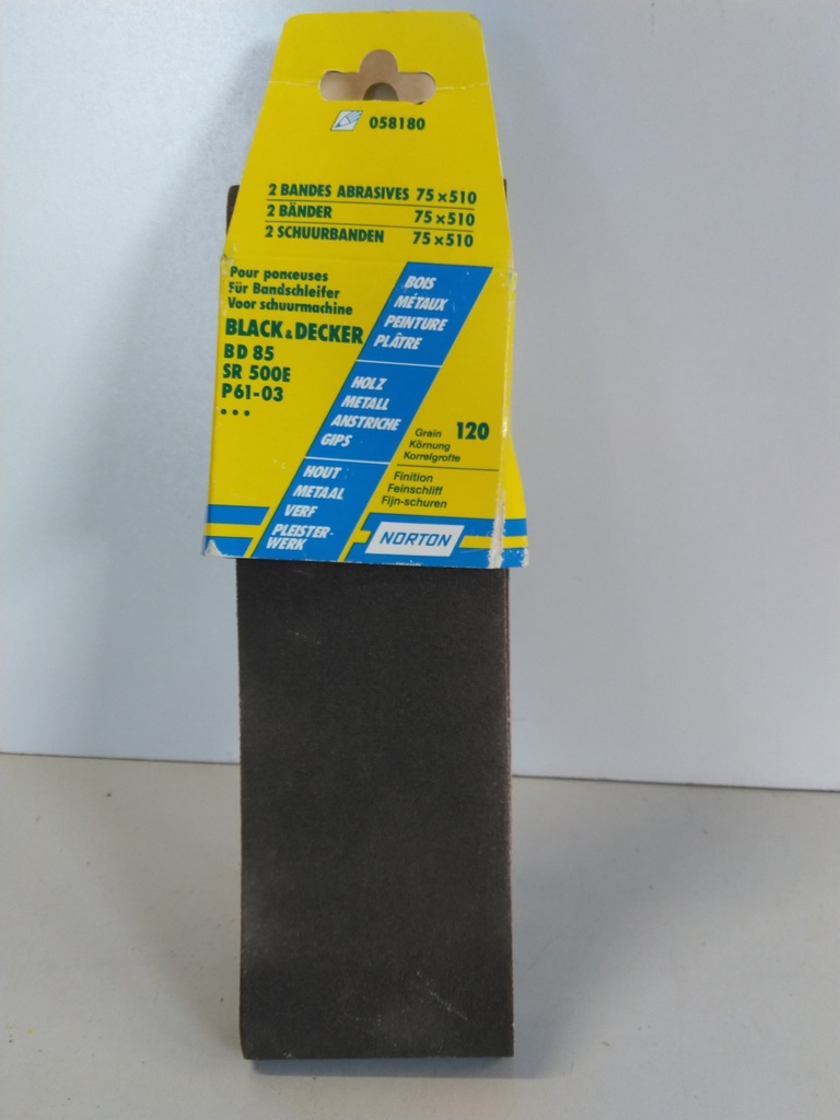 Bandes abrasives 75x510 grains 120