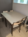 Table beige collectivité 120x60x74