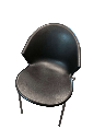Chaise coque marron design
