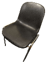 Chaise coque marron