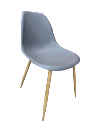 [GM] Chaise coque design grise