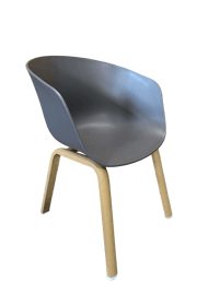 Fauteuil moulé design gris