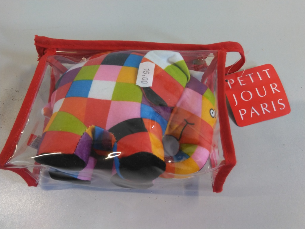 Eléphant multicolore Elmer trousse