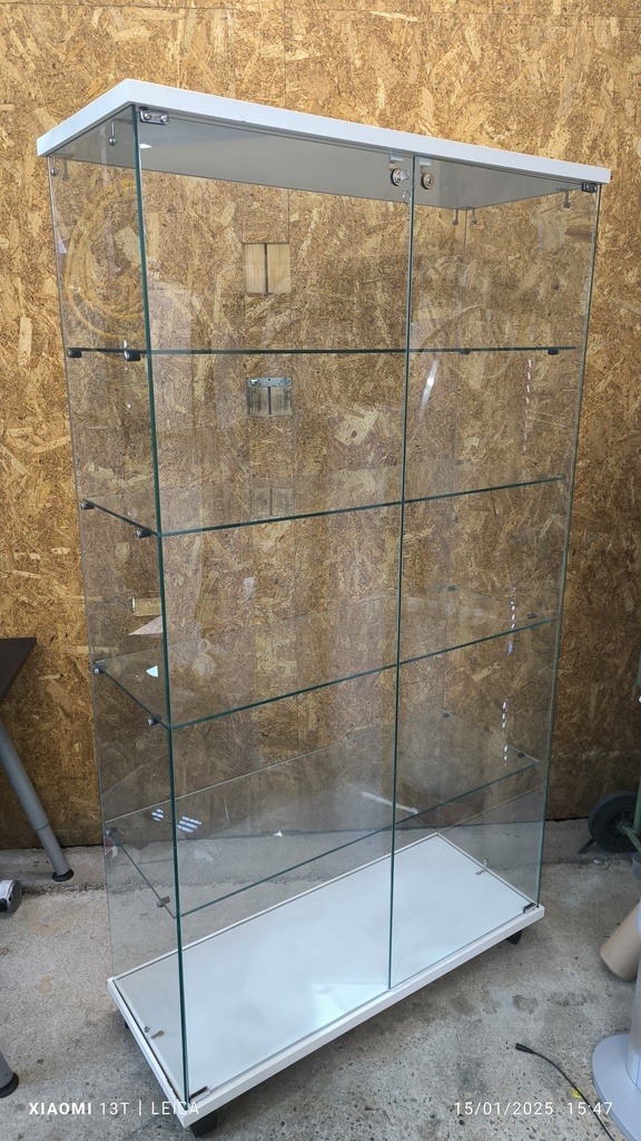 Vitrine 2 portes 100x40x180cm