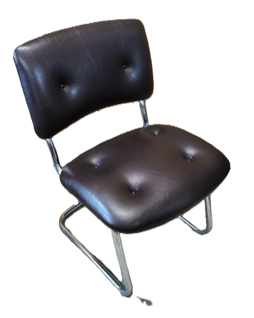 Fauteuil visiteur simili cuir