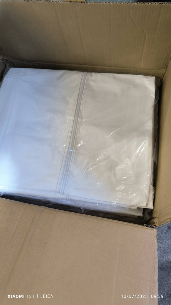Côtés tonnelle blanc 3x3m  300g/m²  Interouge