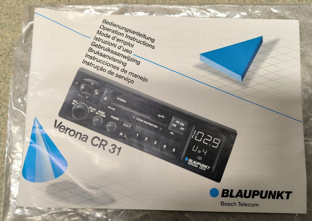 Notice Blaupunkt Verona CR31