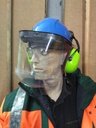 [Z4] Casque protection bleu complet