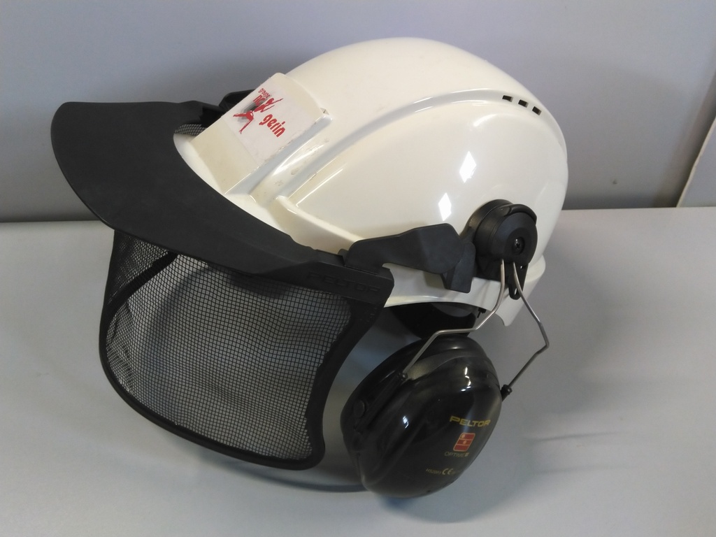 Casque protection blanc complet