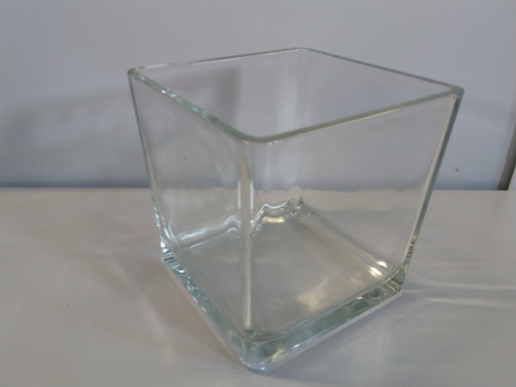Vase en verre 16/18x18cm