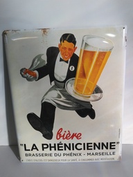 [Z6] Plaque métallique bière "La Phénicienne"