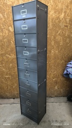 [Z20Z9] Meuble colonne à clapets gris vintage