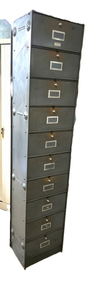 Meuble colonne à clapets 85 gris vintage