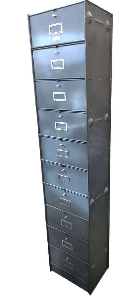 Meuble colonne à clapets 96 gris vintage